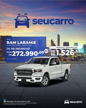 RAM CLASSIC 5.7 V8 GASOLINA LARAMIE CD 4X4 AUTOMÁTICO